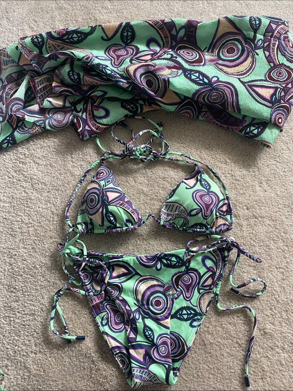 ALC bikini , sarong and 2carry bags size XS - Picture 2 of 9